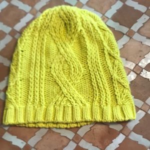 Hand knitted crocheted beanie